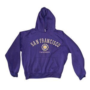 San Francisco California Purple Hoodie XXL Hayward.CA 100% Cotton City By The Ba